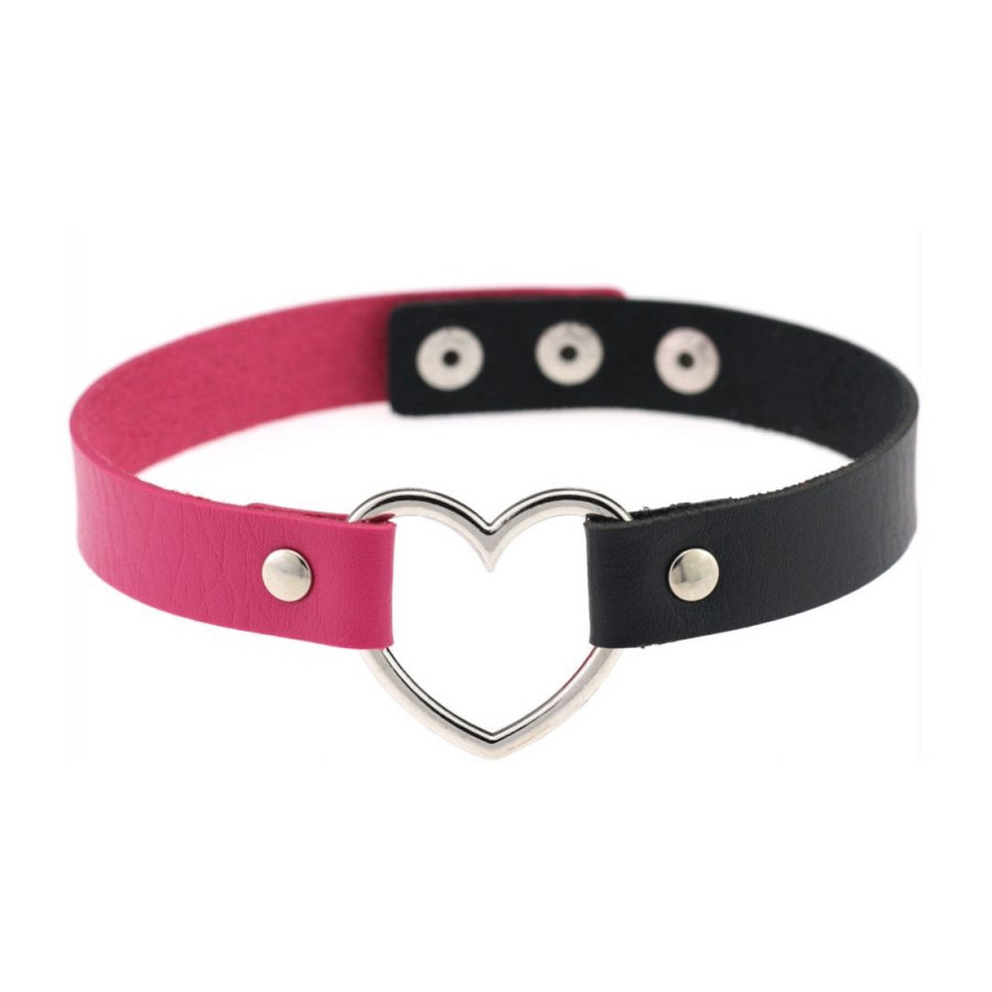 Ras de cou Heart Duo Noir-Violet