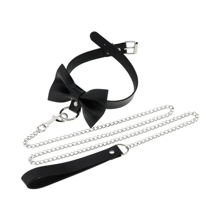 Collier Laisse Bowy Slave Noir