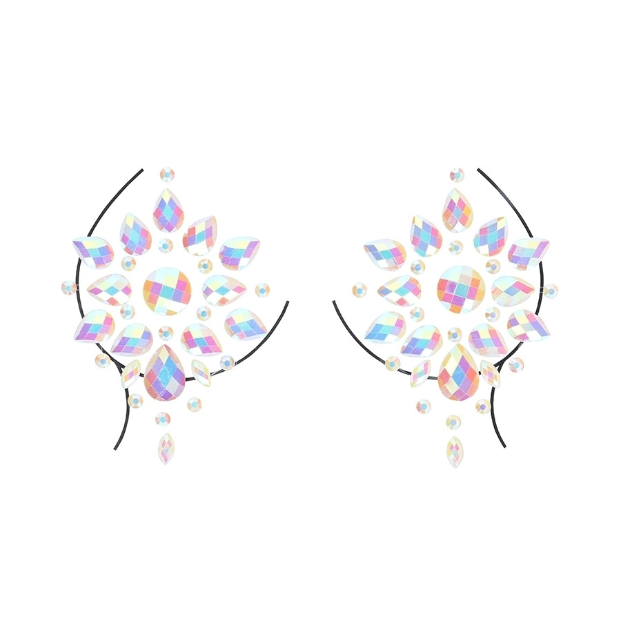 Stickers Cache-seins strass phosphorescents Glow Nipples