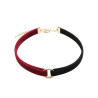 Ras de cou VELVET DUO Noir-Rouge