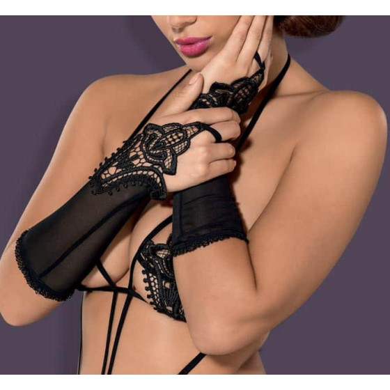 Gants sexy Luiza Noirs
