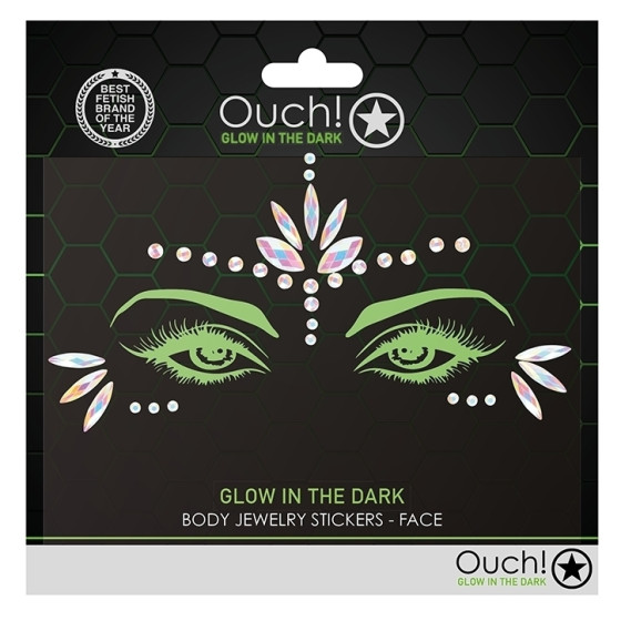 Stickers Strass Visage phosphorescent Glow Jewelry