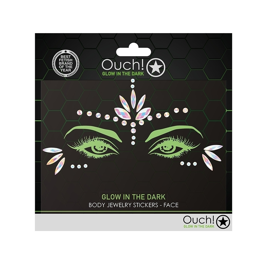 Stickers Strass Visage phosphorescent Glow Jewelry