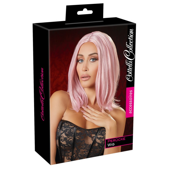 Perruque Cheveux mi-longs Roses