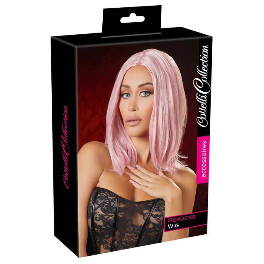 Perruque Cheveux mi-longs Roses