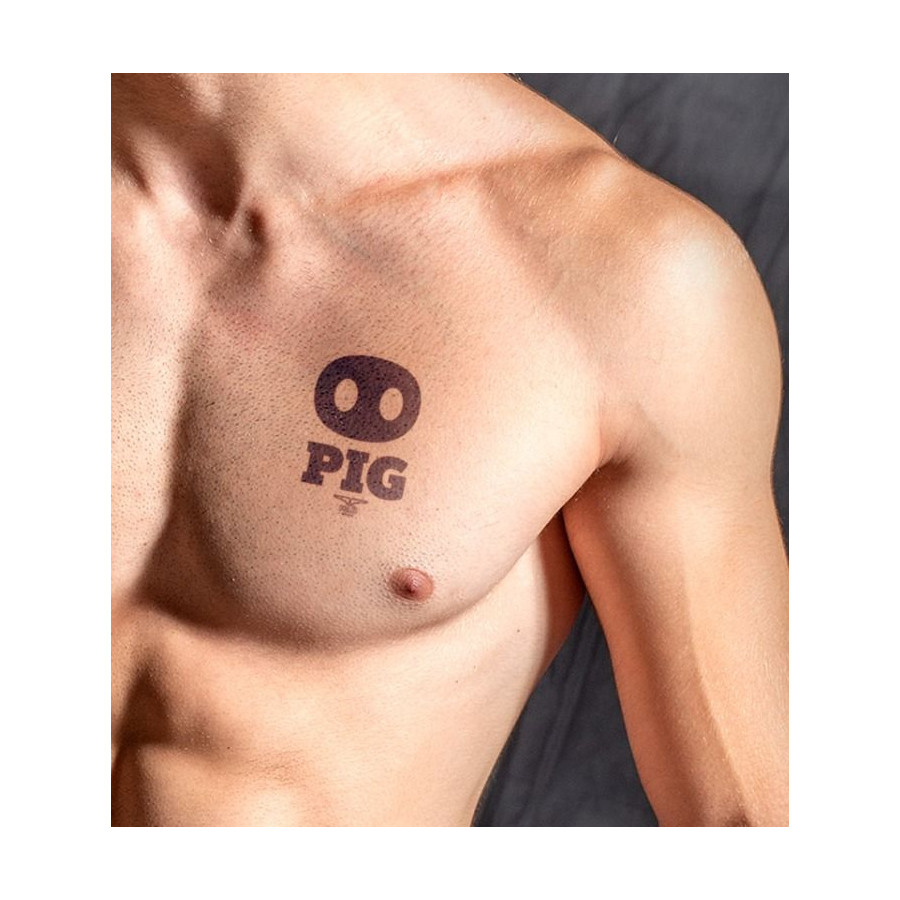 Tatouage éphémère MrB Pig 10 x 10cm