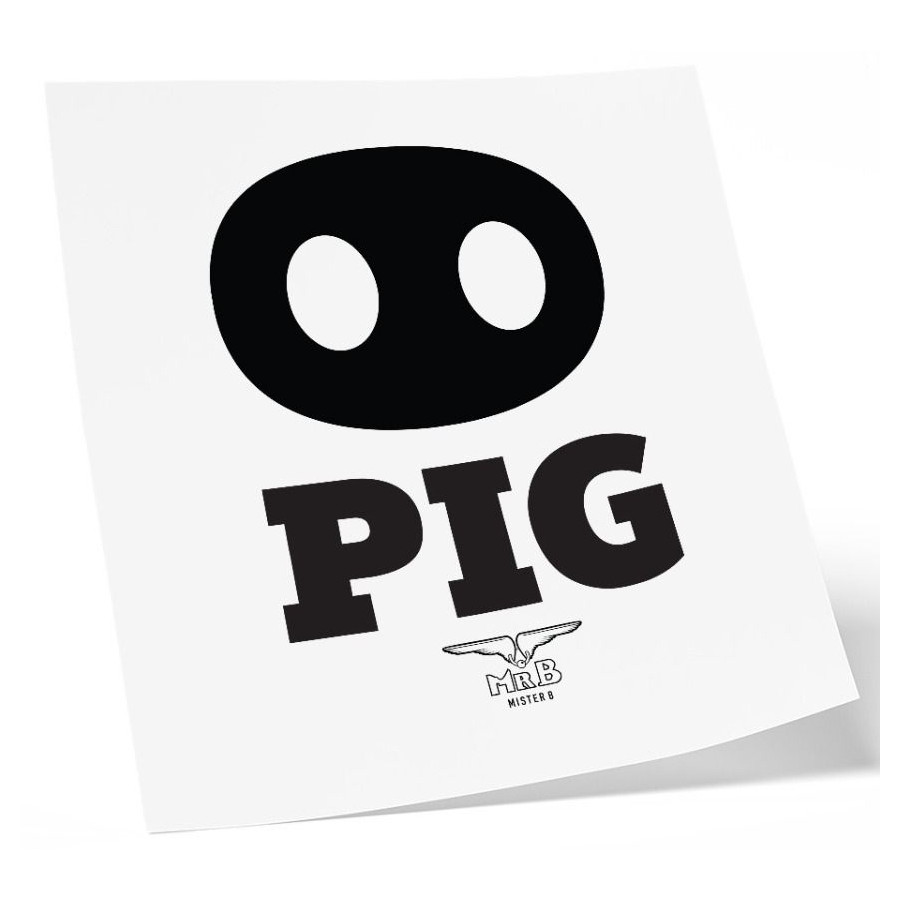 Tatouage éphémère MrB Pig 10 x 10cm