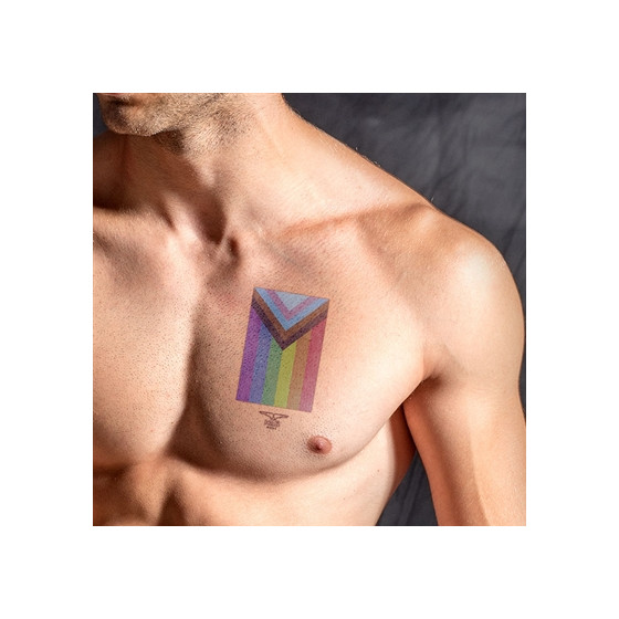 Tatouage éphémère PRIDE FLAG 10 x 10cm