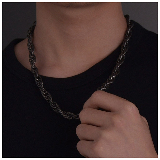 Collier en métal Enlace 60cm