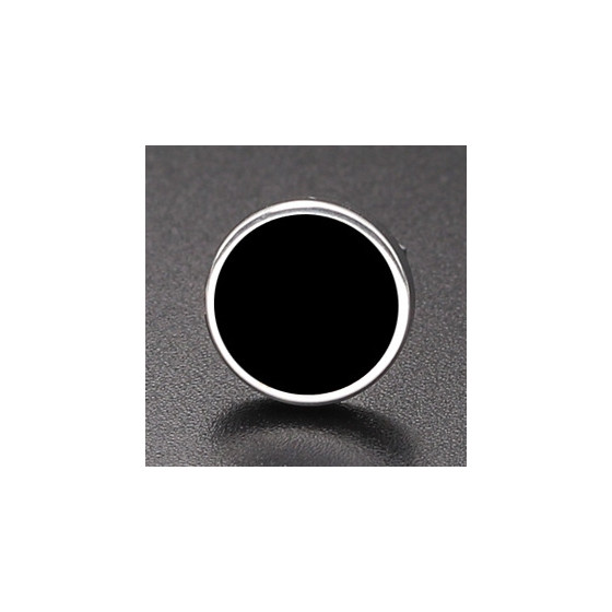 Clou d'oreille OIL DROP Argenté-Noir