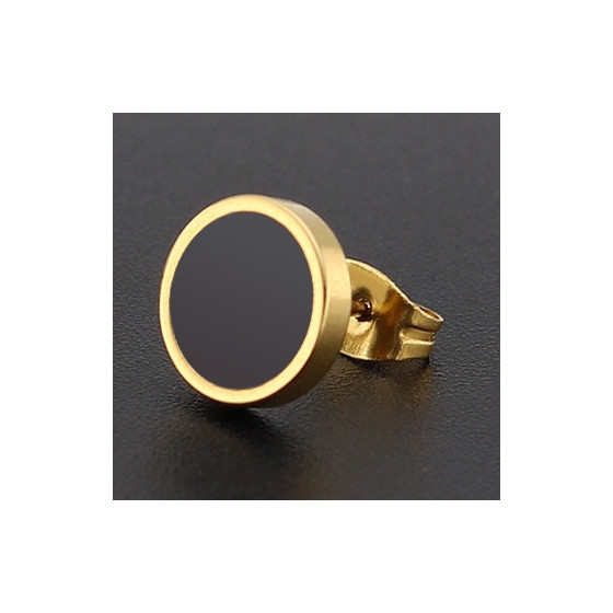Clou d'oreille OIL DROP Doré-Noir