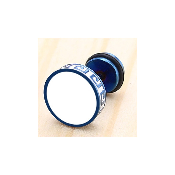 Clou d'oreille FLAT ETHNIC Bleu-Blanc