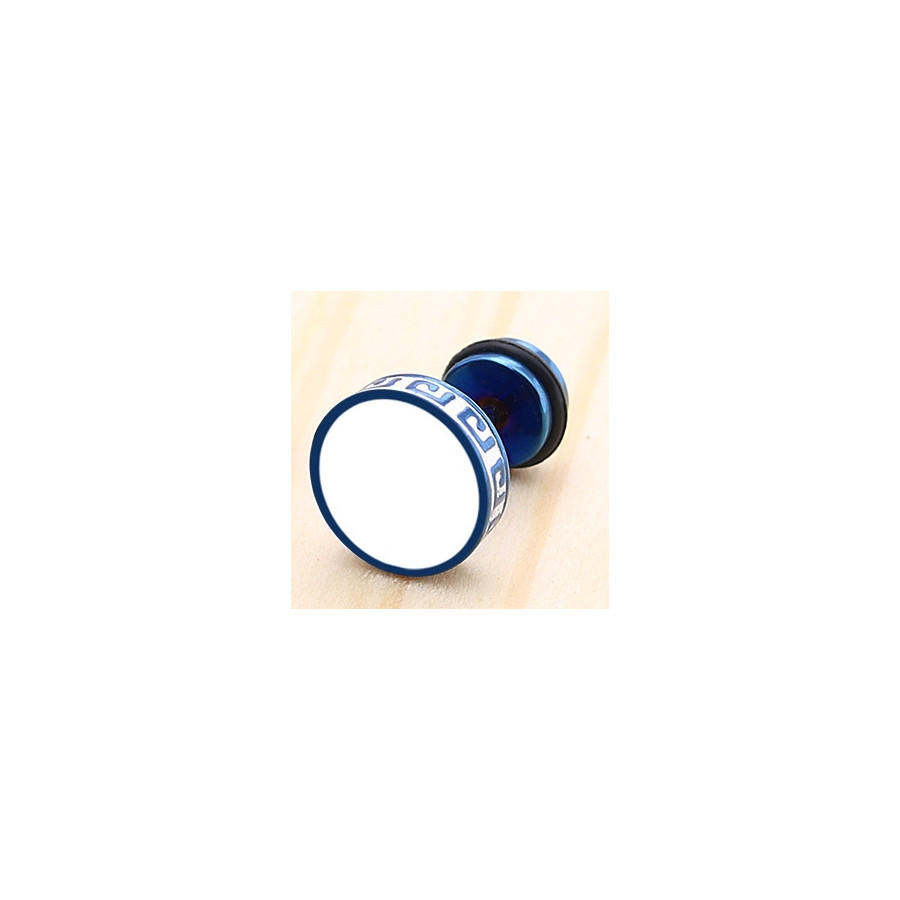 Clou d'oreille FLAT ETHNIC Bleu-Blanc