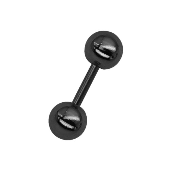 Clou d'oreille Ball Duo Noir