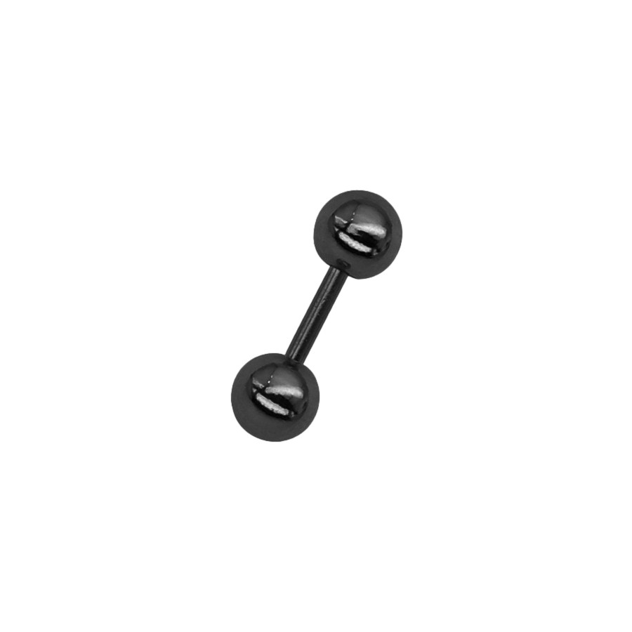 Clou d'oreille Ball Duo Noir