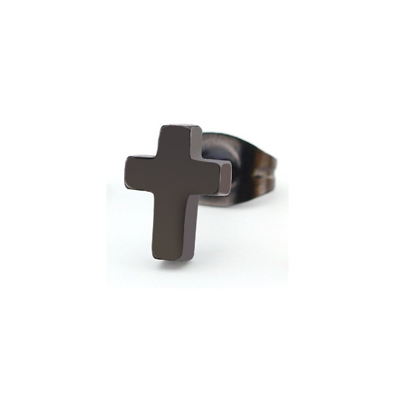 Clou d'oreille CROSS Noir