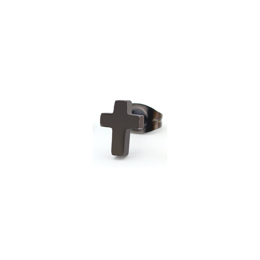 Clou d'oreille CROSS Noir