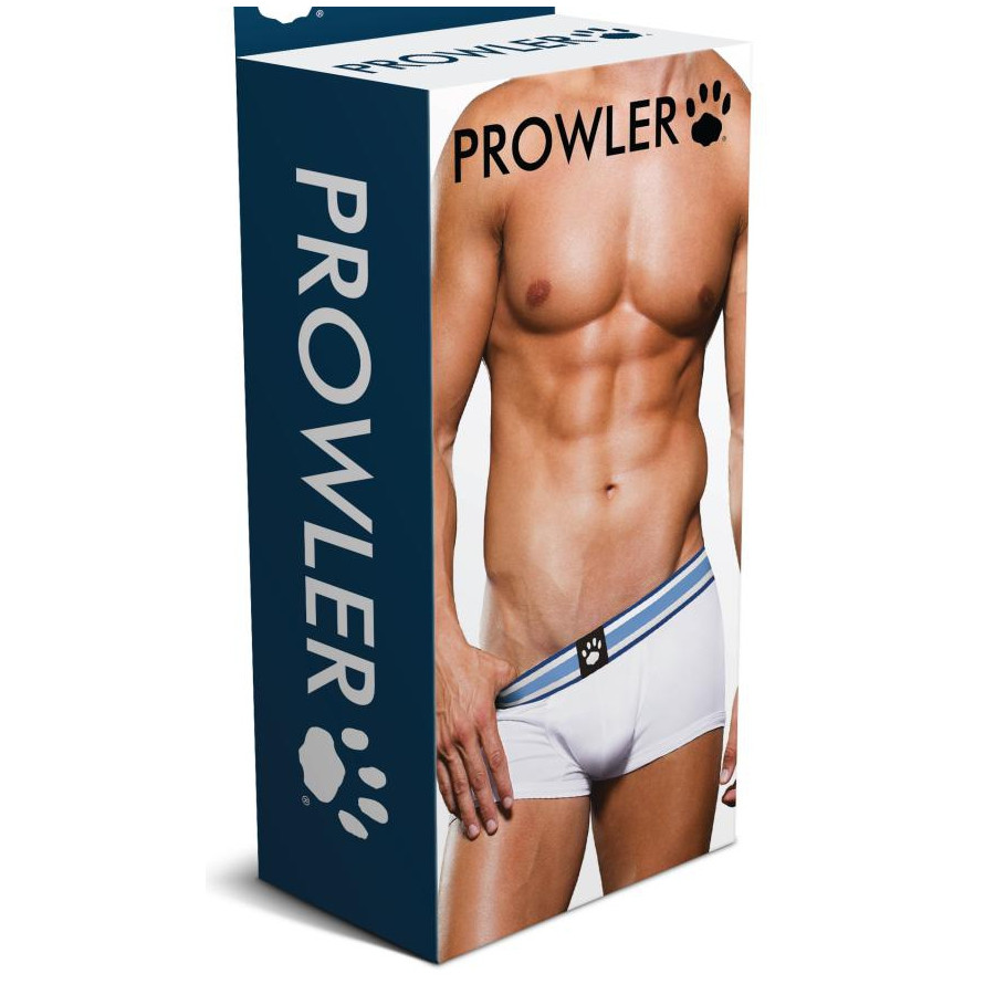 Boxer Trunk Prowler Blanc-Bleu