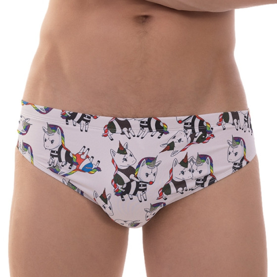 Slip de bain FETISH UNICORNS Blanc