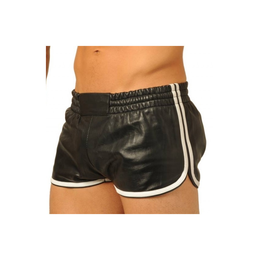 Short en cuir Fist Noir-Blanc