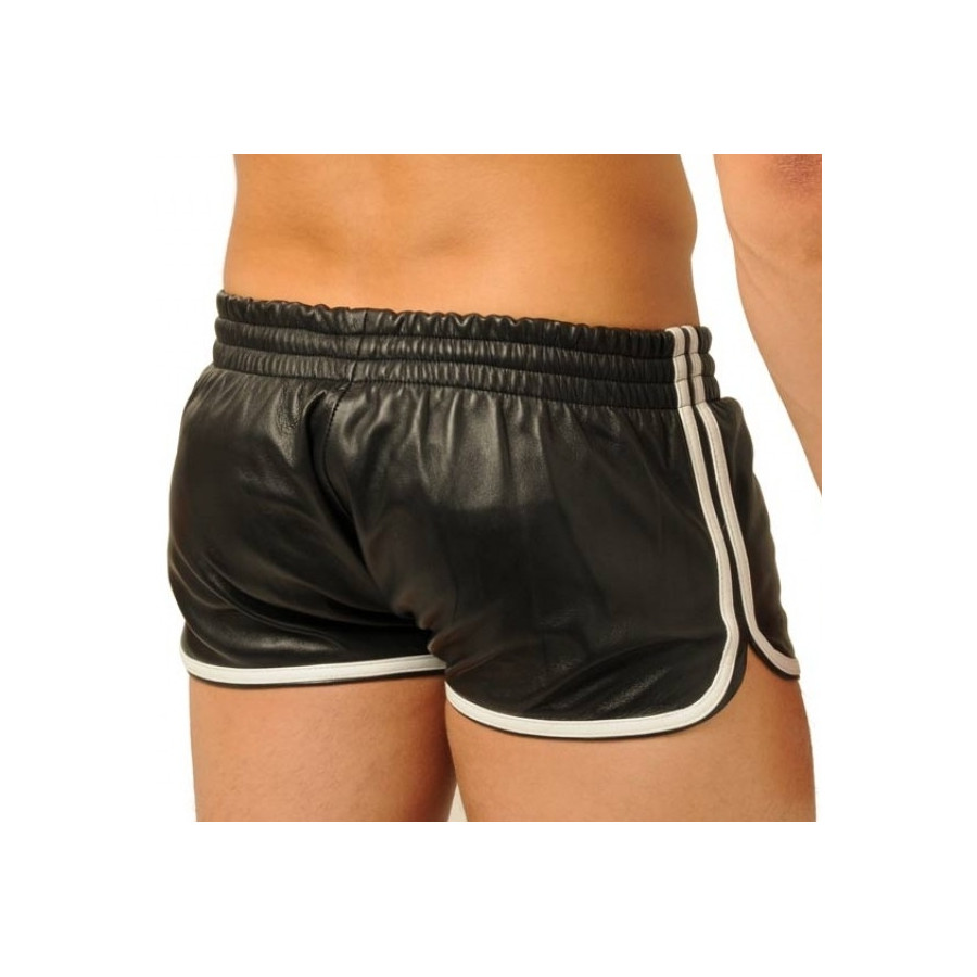 Short en cuir Fist Noir-Blanc