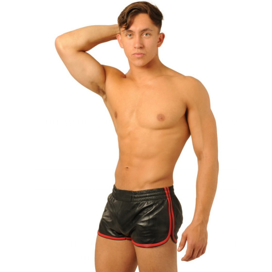 Short en cuir Fist Noir-Rouge