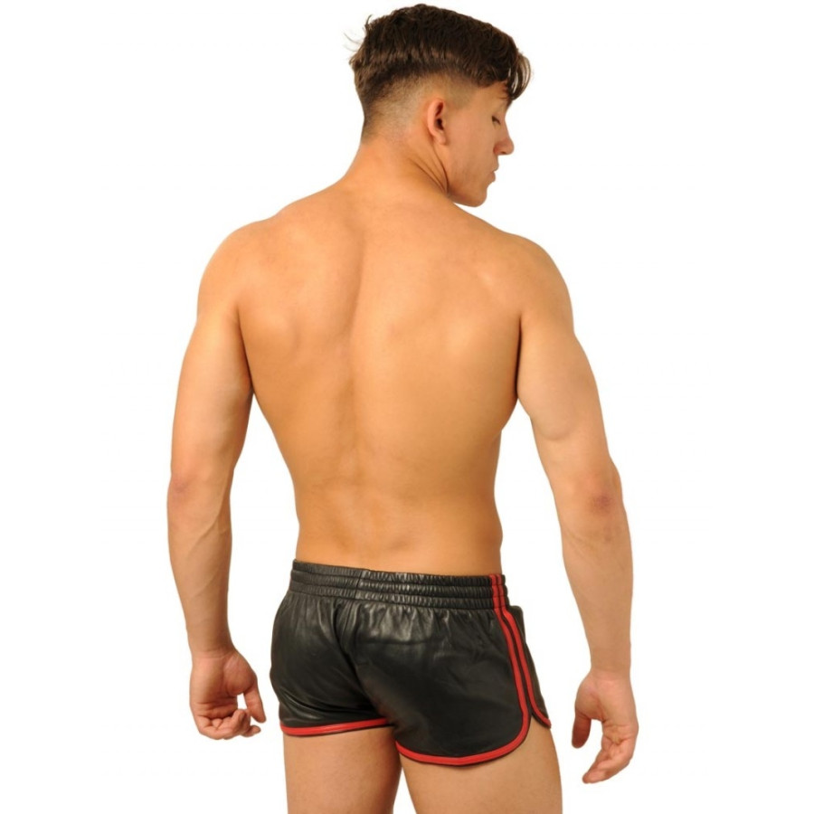 Short en cuir Fist Noir-Rouge