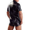 Chemise LEO imitation Cuir Noir