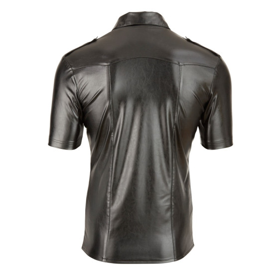 Chemise LEO imitation Cuir Noir