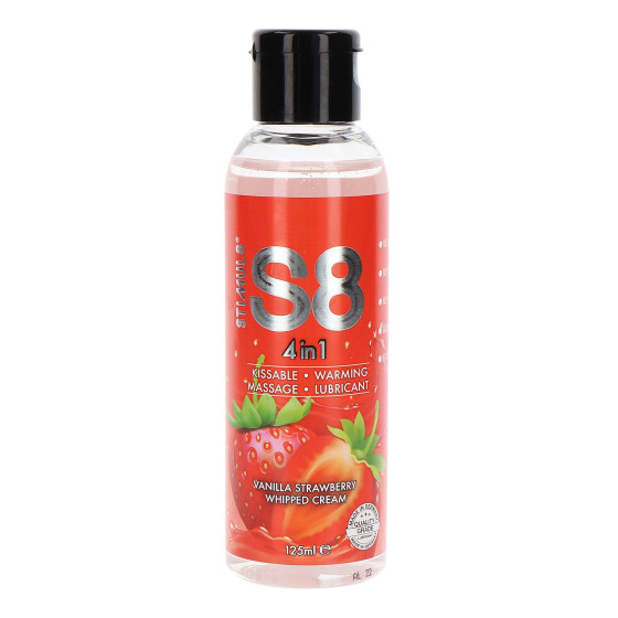 Lubrifiant Comestible Fraise-Vanille 4in1 S8 125mL