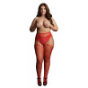 Collants à jarretelles RHINESTONE Rouges