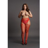 Collants à jarretelles RHINESTONE Rouges