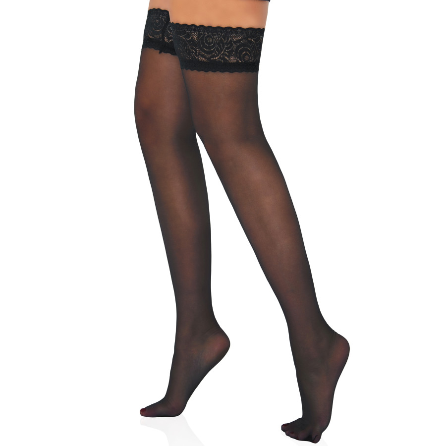 Bas Toucher satin Noirs