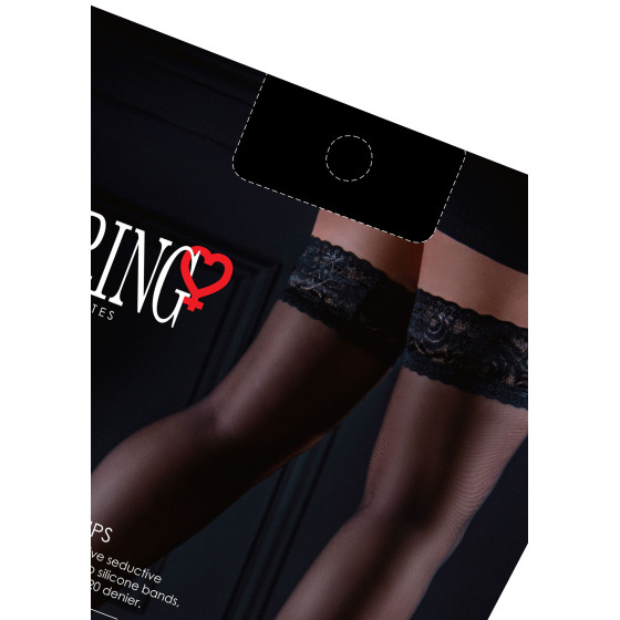 Bas Toucher satin Noirs