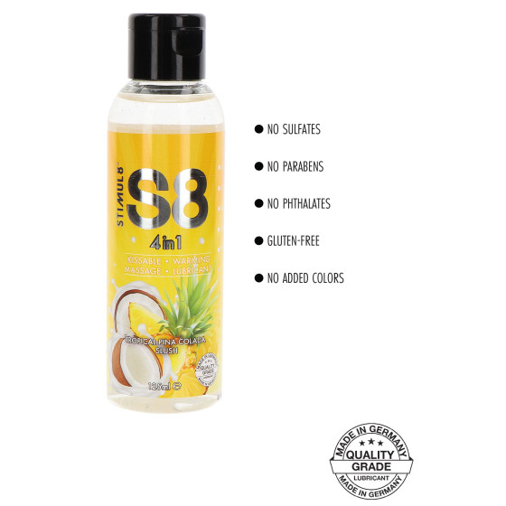 Lubrifiant Comestible Coco Pina Colada 4in1 S8 125mL