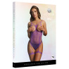 Body ouvert et jarretières Salsa - Violet