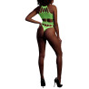 Body à encolure grecque Vert Fluo