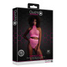 Ensemble Bustier et Culotte Filet Rose Fluo