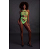 Body à encolure grecque Vert Fluo