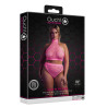 Ensemble Bustier et Culotte Filet Rose Fluo