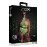 Ensemble Bustier et Culotte Filet Vert Fluo