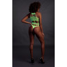 Body à encolure grecque Vert Fluo