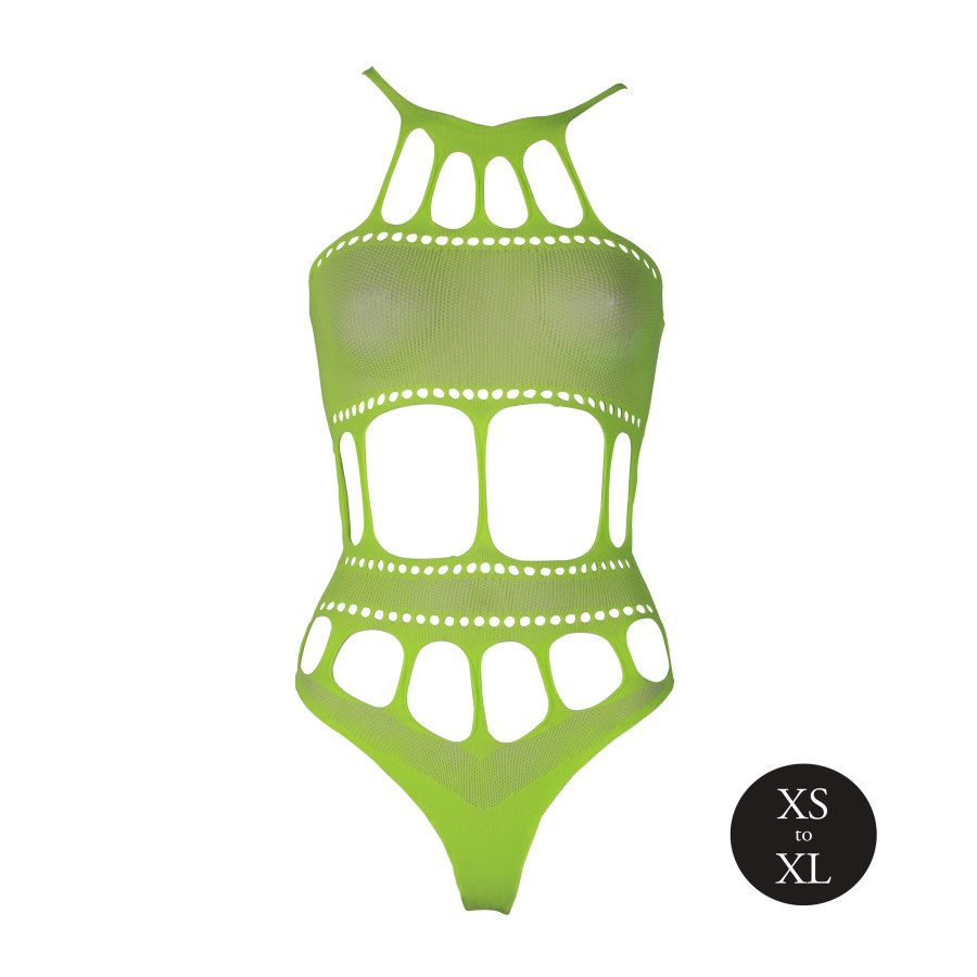 Body à encolure grecque Vert Fluo