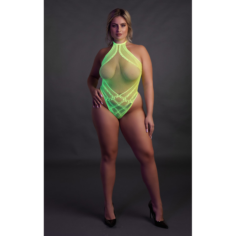 Body Filet Dos nu Vert Fluo