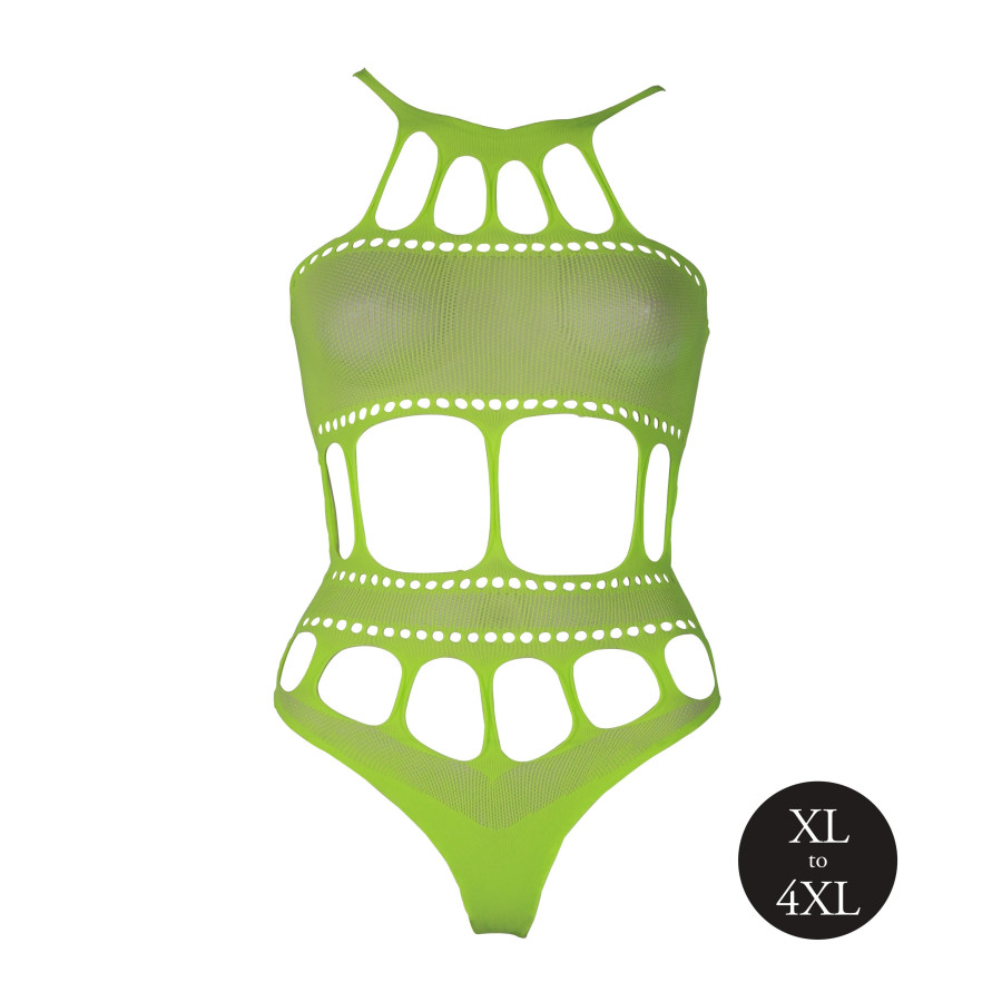 Body à encolure grecque Vert Fluo