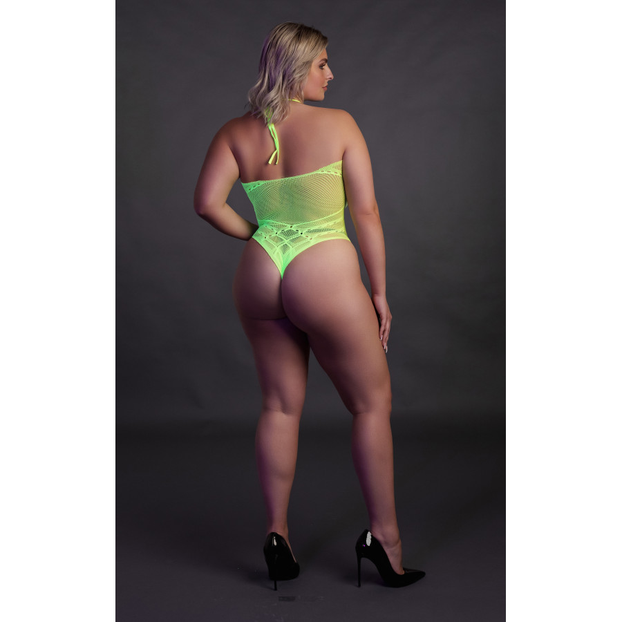 Body Filet Dos nu Vert Fluo