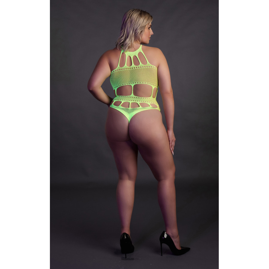 Body à encolure grecque Vert Fluo