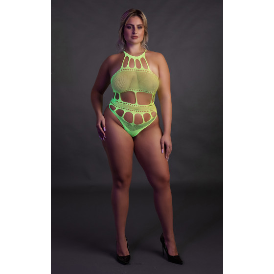 Body à encolure grecque Vert Fluo