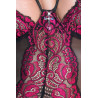 Guêpière dentelle rose