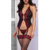 Corset Fiona Noir-Rouge